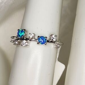 Sz.6 Blue Opal Vine S925 Ring